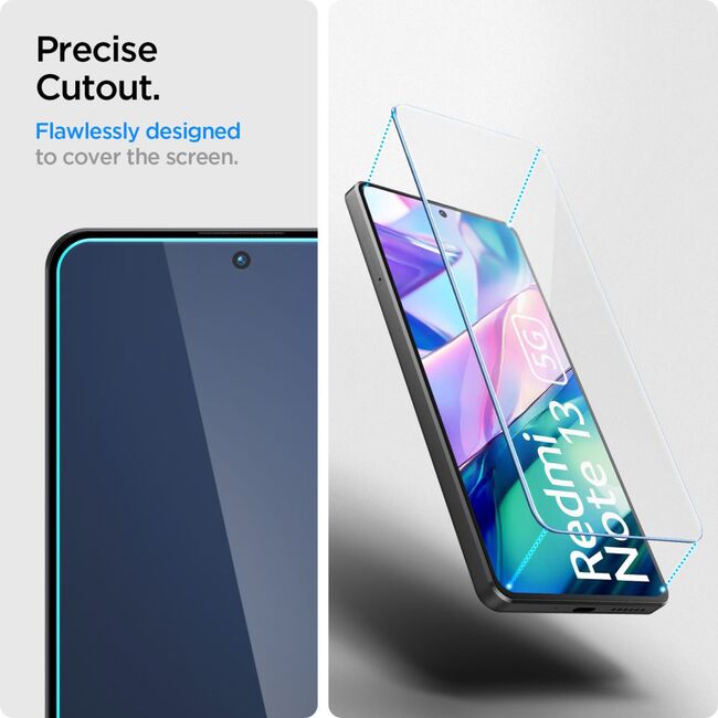 [Pachet 2x] Folie Xiaomi Redmi Note 13 5G Spigen Glas.tR Slim, transparenta