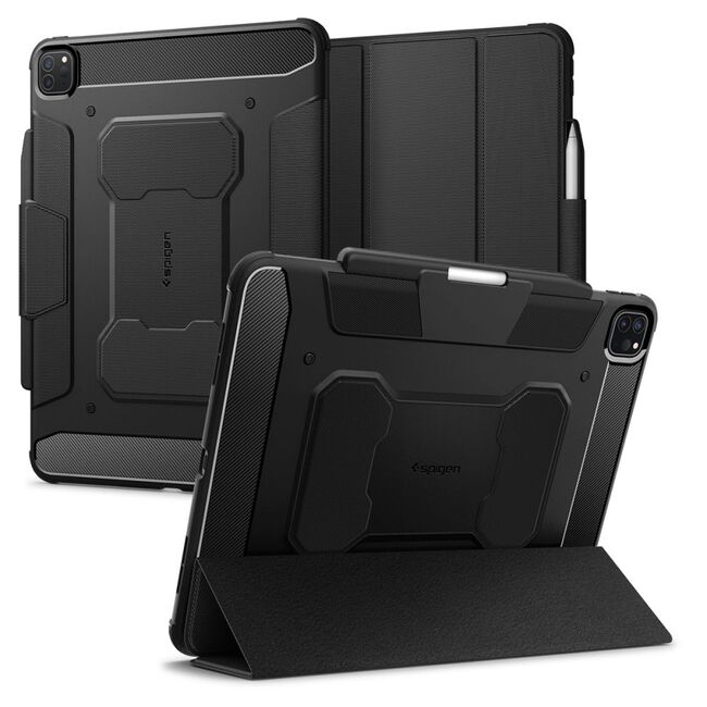 Husa iPad Pro 13 (2024) Spigen Rugged Armor Pro, negru
