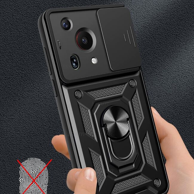 Husa pentru Huawei Pura 70 cu inel Ring Armor Kickstand Tough Rugged, rose gold