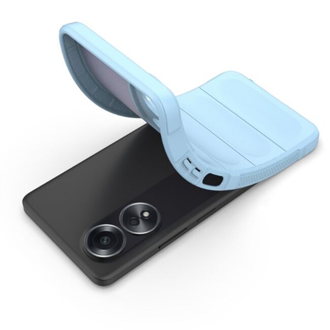 Husa pentru  Oppo A60 Liquid Silicone, Microfibre Lining, Non-Slip Airbag Design, mov