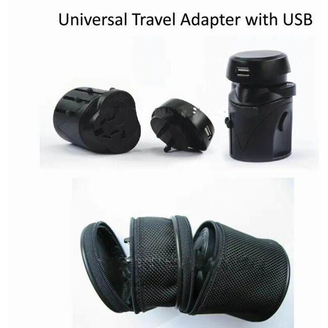 Adaptor priza EU la US, UK, AUS, USB, Type-C Techsuit, HHT148