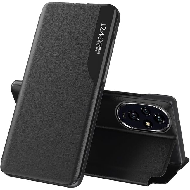 Husa pentru Honor 200 tip carte, Smart View, negru
