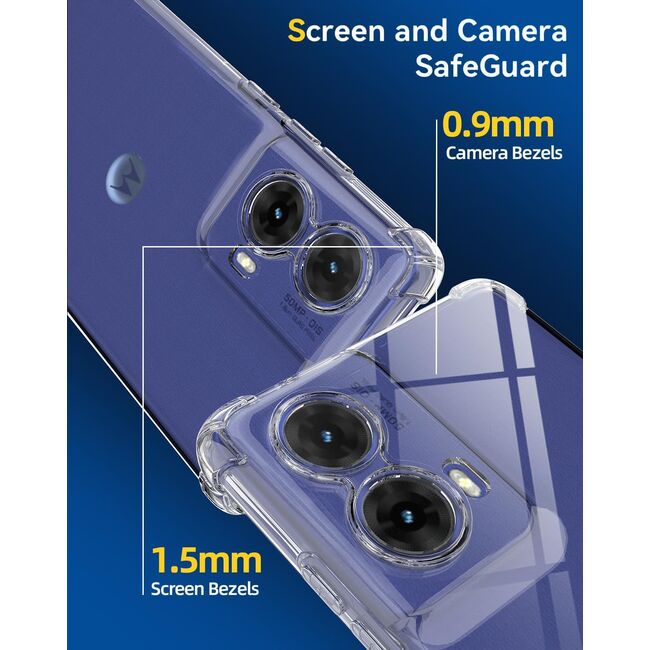 Husa pentru Motorola Moto G85 Anti-Shock 1.5mm reinforced 4 corners, Transparent