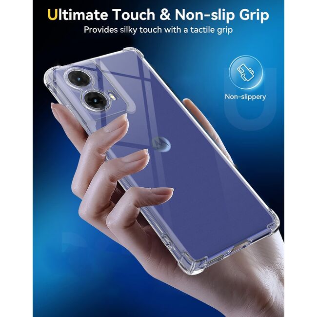 Husa pentru Motorola Moto G85 Anti-Shock 1.5mm reinforced 4 corners, Transparent