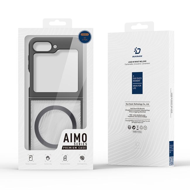 Husa Samsung Galaxy Z Flip 6 Dux Ducis Aimo MagSafe, negru