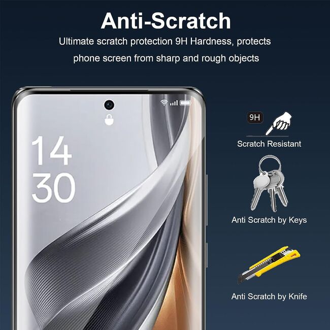 Folie din sticla pentru Oppo Reno 10 5G, Oppo Reno 10 Pro 5G, 111D Full Cover / Full Glue Glass / 3D Curved Screen, margini negre
