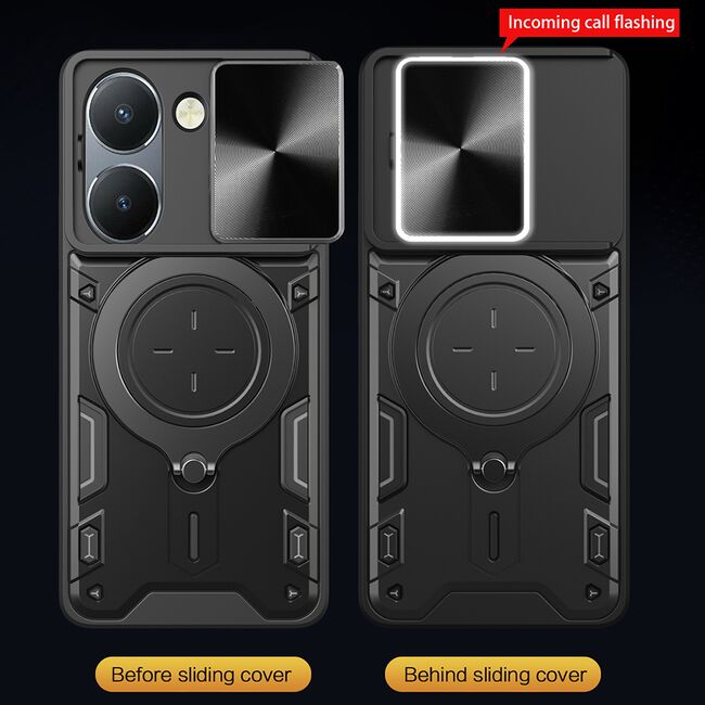 Husa pentru Honor 200 Pro cu protecție pentru cameră și suport magnetic integrat Ring Shockproof, rose gold