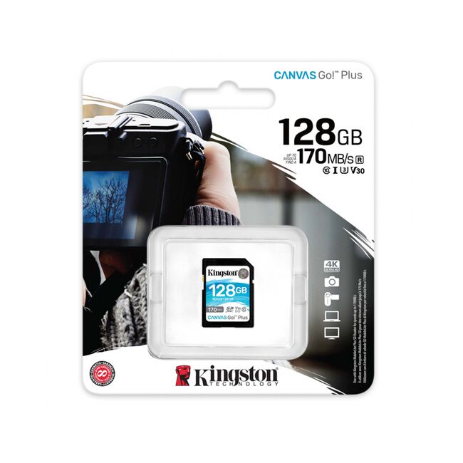 Card memorie SDXC 128GB Kingston Canvas Go Plus, SDG3/128GB