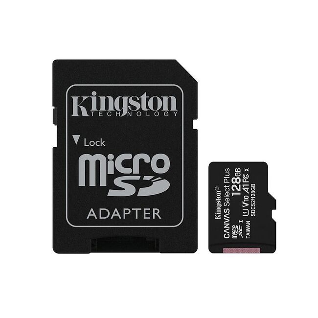 Card 128GB Kingston Canvas Select Plus cu adaptor, SDCS2/128GB