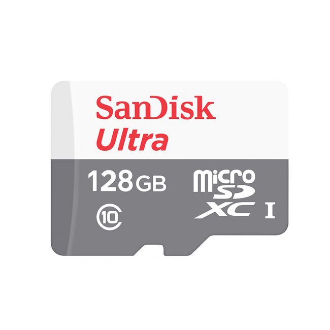 Card memorie 128GB SanDisk Ultra Android, gri, SDSQUNR-128G-GN6MN