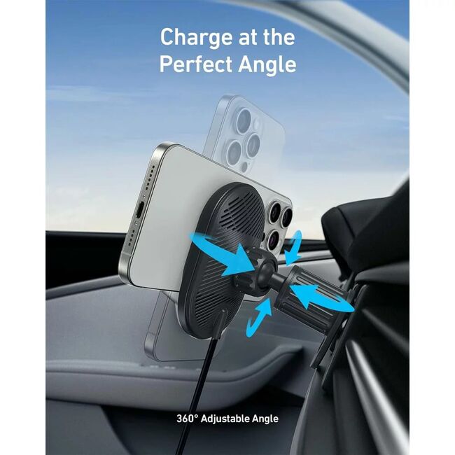 Suport auto wireless charging MagGo, Anker, 15W, B2932G11