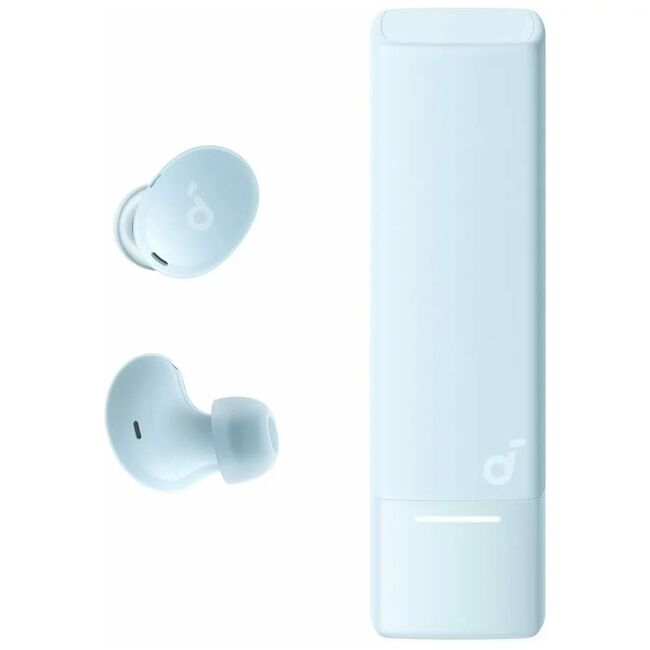 Casti Bluetooth Noise Cancelling cu microfon Anker A30i, albastru