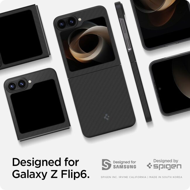Husa pentru Samsung Galaxy Z Flip 6 Spigen - air skin - aramid black