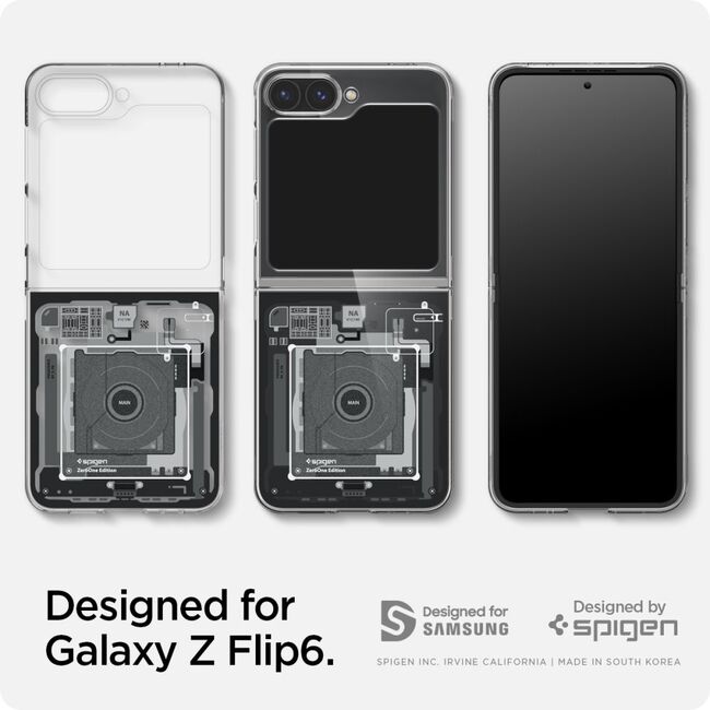 Husa premium pentru  Samsung Galaxy Z Flip 6 Spigen Air Skin Zero One - negru denim