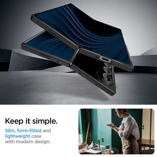 Husa premium pentru  Samsung Galaxy Z Fold 6 Spigen Air Skin - negru