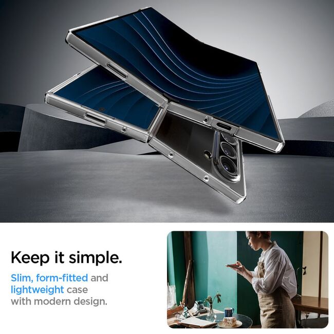 Husa premium pentru  Samsung Galaxy Z Fold 6 Spigen Air Skin - transparent
