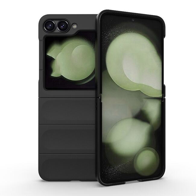 Husa pentru Samsung Galaxy Z Flip 6 Liquid Silicone, Microfibre Lining, Non-Slip Airbag Design, negru