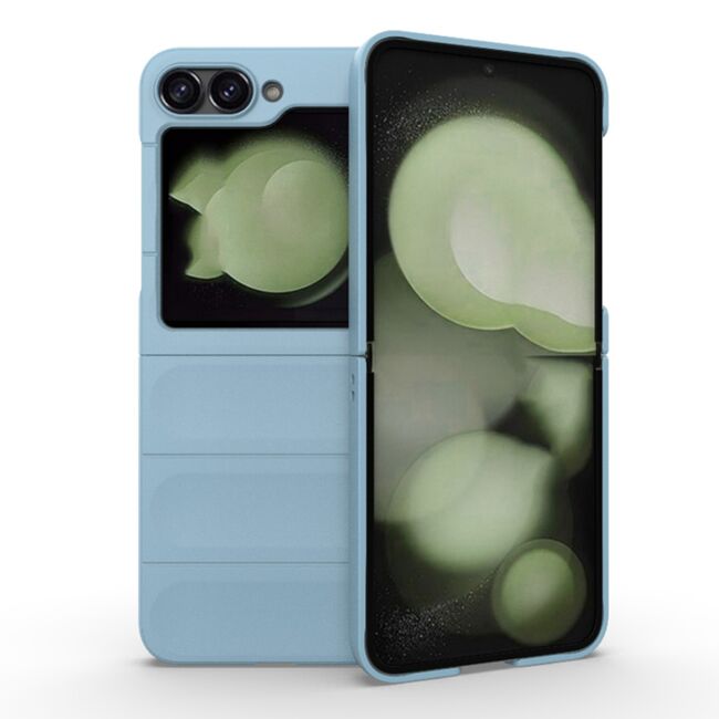 Husa pentru Samsung Galaxy Z Flip 6 Liquid Silicone, Microfibre Lining, Non-Slip Airbag Design, albastru