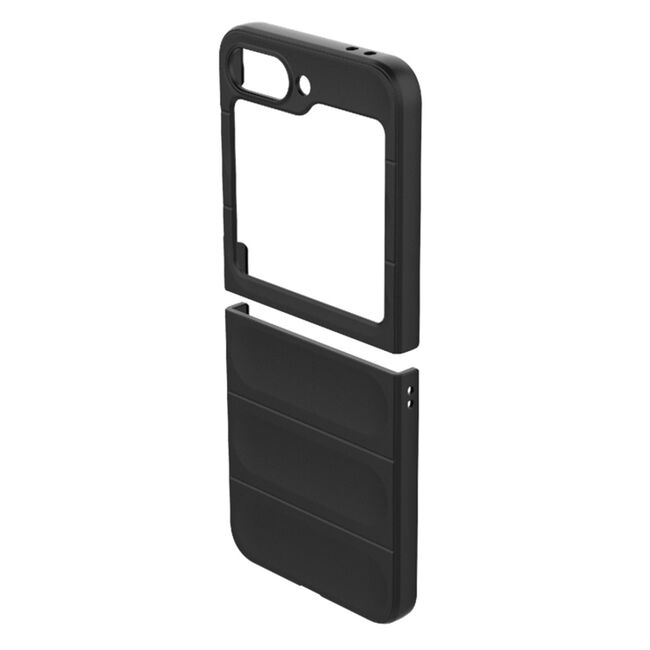 Husa pentru Samsung Galaxy Z Flip 6 Liquid Silicone, Microfibre Lining, Non-Slip Airbag Design, albastru