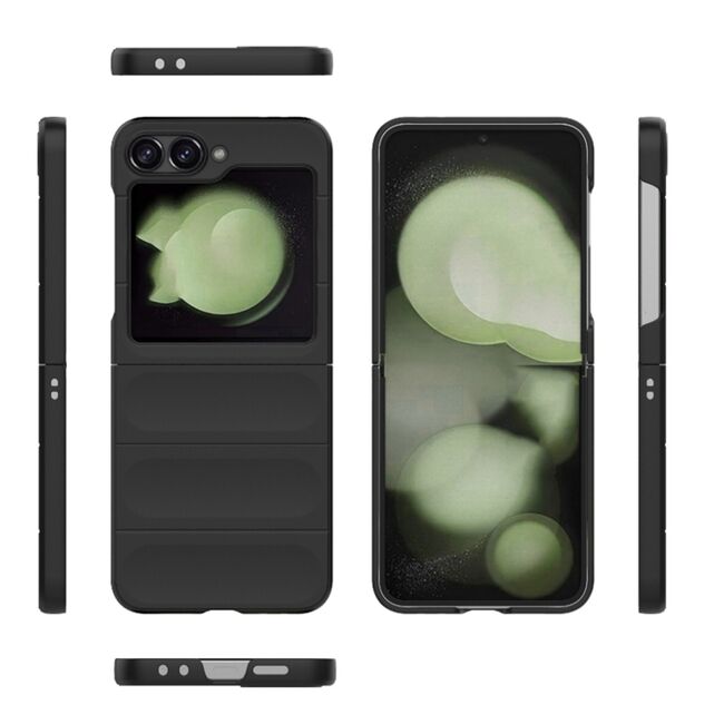 Husa pentru Samsung Galaxy Z Flip 6 Liquid Silicone, Microfibre Lining, Non-Slip Airbag Design, albastru