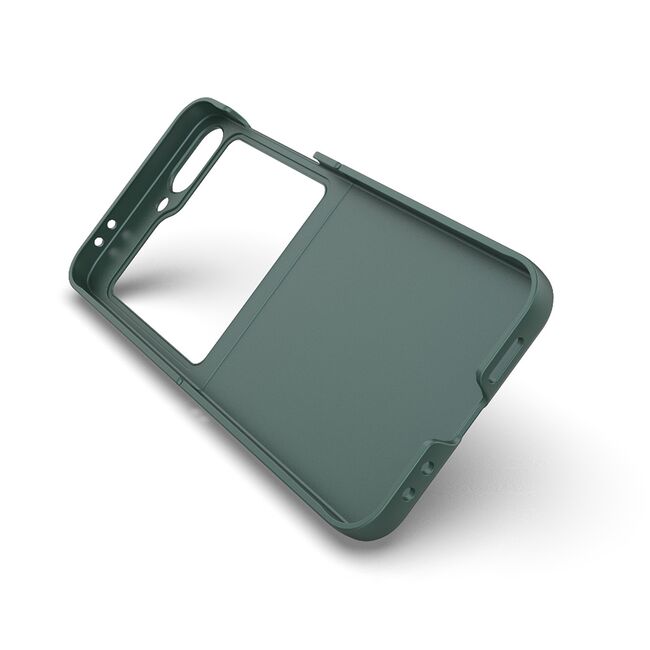 Husa pentru Samsung Galaxy Z Flip 6 Liquid Silicone, Microfibre Lining, Non-Slip Airbag Design, albastru
