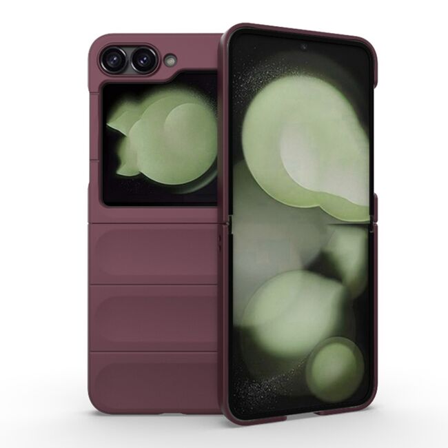 Husa pentru Samsung Galaxy Z Flip 6 Liquid Silicone, Microfibre Lining, Non-Slip Airbag Design, burgundy