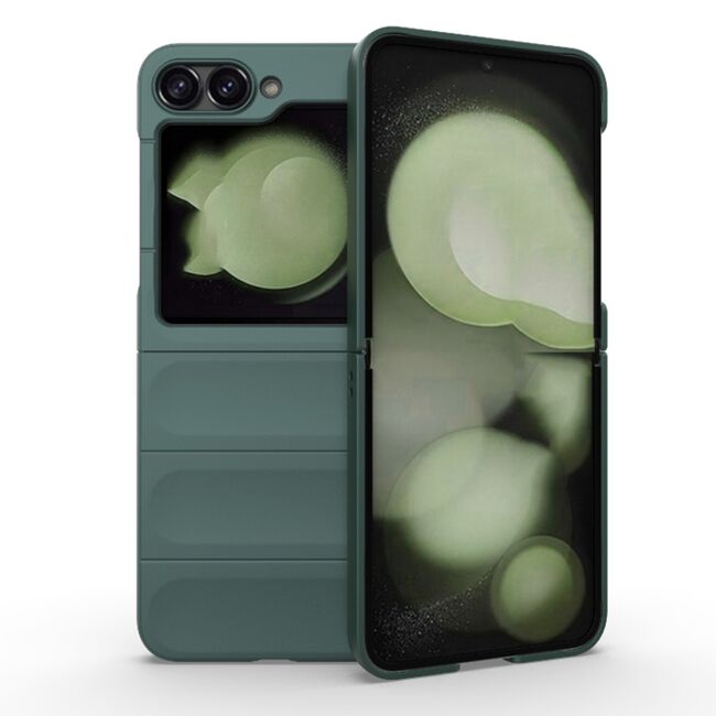 Husa pentru Samsung Galaxy Z Flip 6 Liquid Silicone, Microfibre Lining, Non-Slip Airbag Design, verde