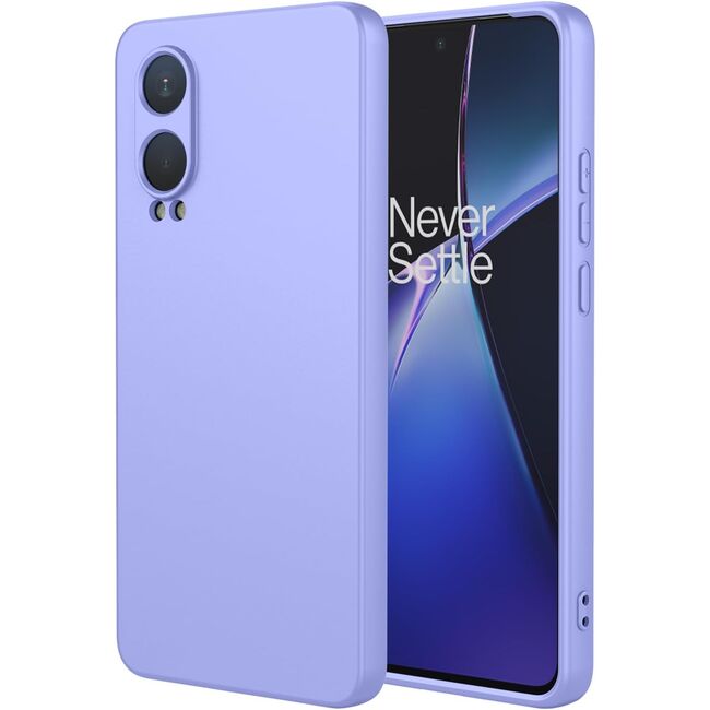 Husa pentru Oneplus Nord CE4 Lite Liquid Silicone, subțire, captusita cu microfibra, anti amprentă, protectie cameră foto, mov