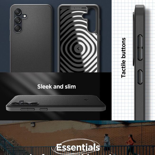 Husa Spigen - essential sand blast - Samsung Galaxy M55 - matte black