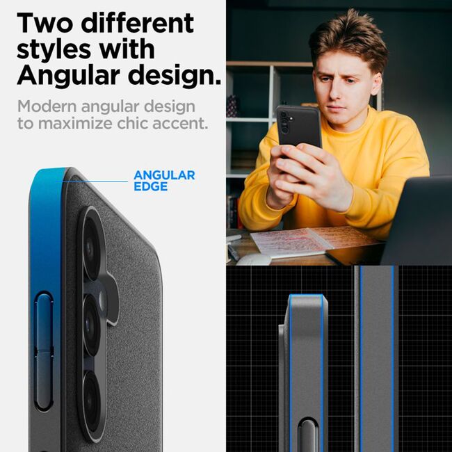 Husa Spigen - essential sand blast - Samsung Galaxy M55 - matte black