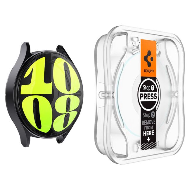 [Pachet 2x] Folie Samsung Galaxy Watch7 40mm Spigen Glas.tR EZ Fit, transparenta