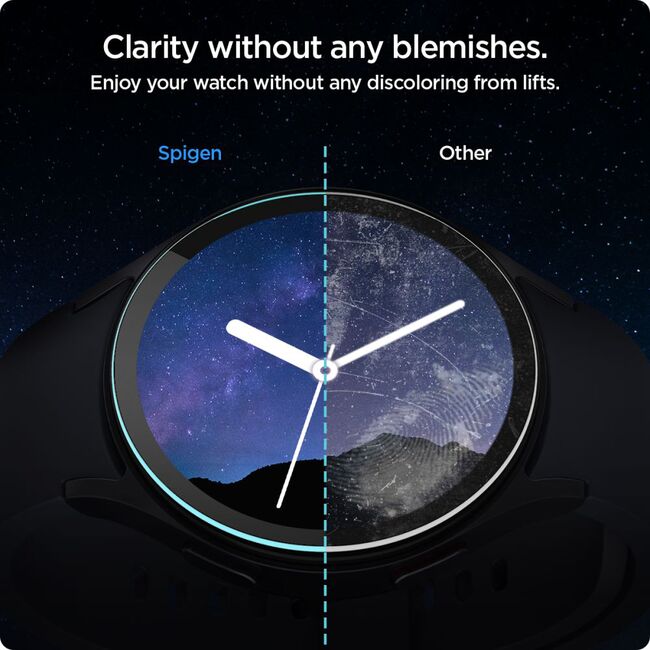 [Pachet 2x] Folie Samsung Galaxy Watch7 44mm Spigen Glas.tR EZ Fit, transparenta