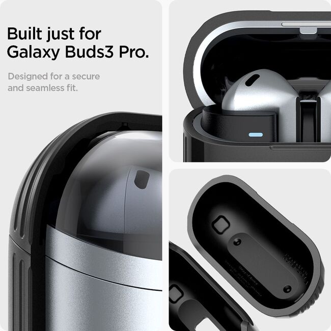 Husa Spigen - protection case rugged armor - pentru Samsung Galaxy Buds 3 / 3 Pro, carbine clip - negru