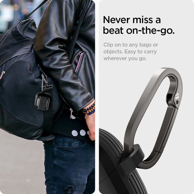 Husa Spigen - protection case rugged armor - pentru Samsung Galaxy Buds 3 / 3 Pro, carbine clip - negru