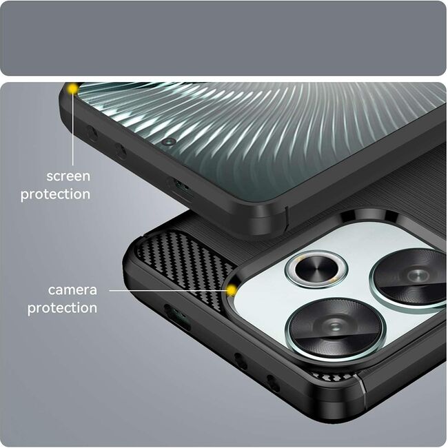 Husa pentru Poco F6 Carbon Liquid Silicone, negru