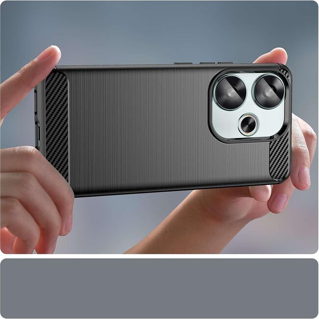 Husa pentru Poco F6 Carbon Liquid Silicone, negru
