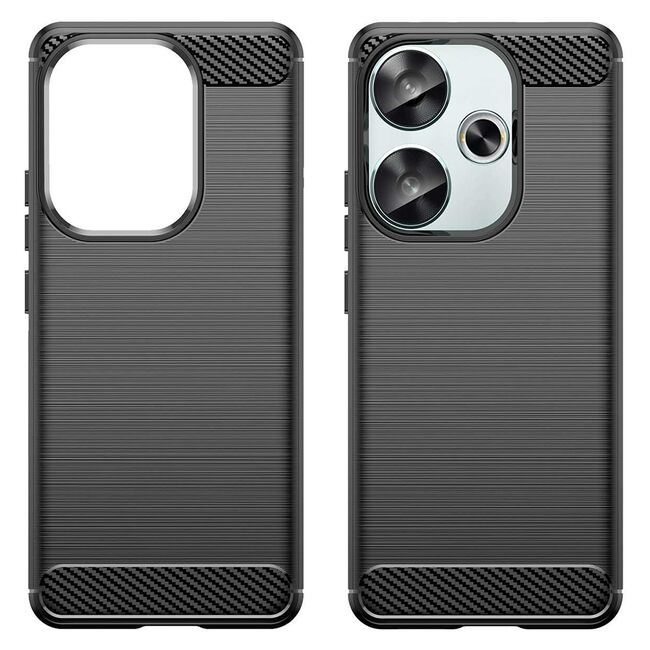 Husa pentru Poco F6 Carbon Liquid Silicone, navy blue