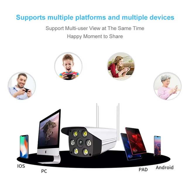 Camera supraveghere wireless exterior Techsuit, V380 PRO, K6