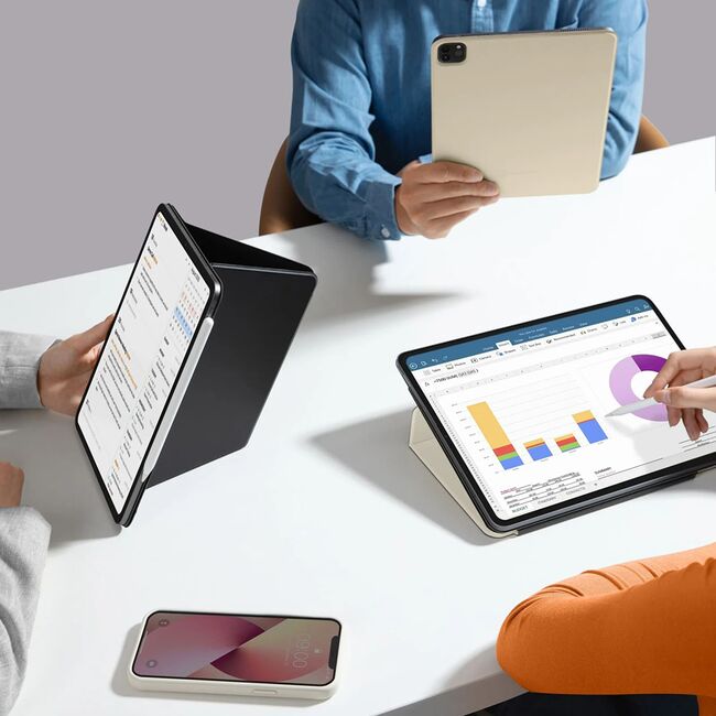Husa pentru iPad Pro 13 (2024) Tomtoc - inspire mode folio (b52b2w1) - ivory white