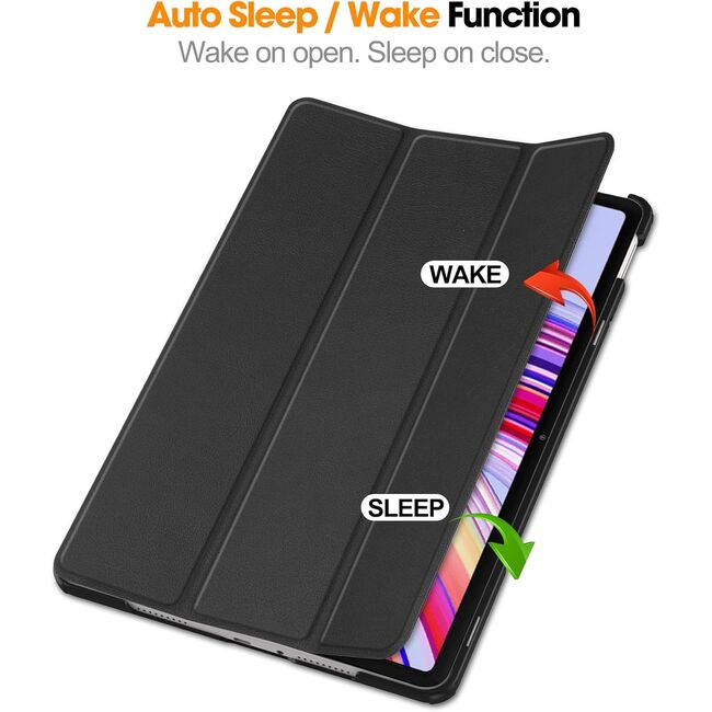 Husa pentru Xiaomi Redmi Pad PRO 12.1 inch UltraSlim de tip stand functie sleep/wake-up, negru