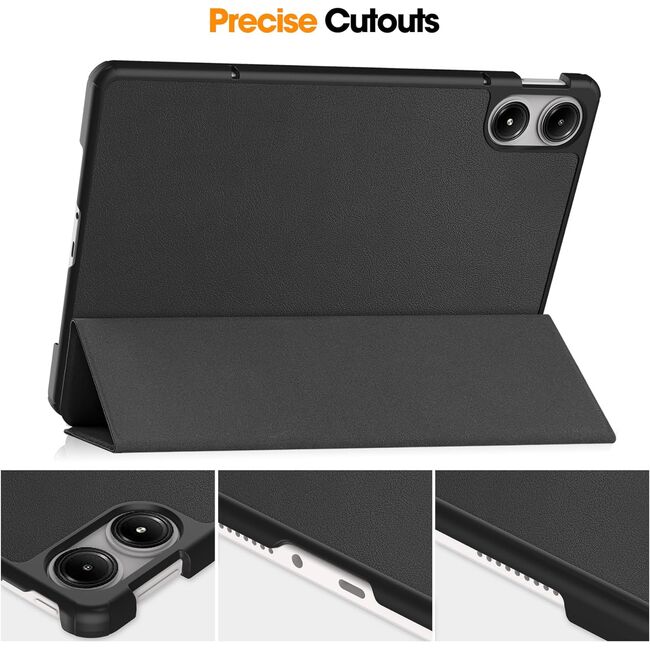 Husa pentru Xiaomi Redmi Pad PRO 12.1 inch UltraSlim de tip stand functie sleep/wake-up, negru