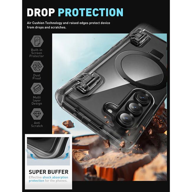 Husa Samsung Galaxy Z Fold 6 I-Blason Cosmo Pro MagSafe, Frost Black