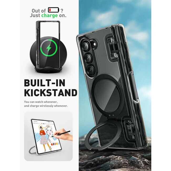 Husa Samsung Galaxy Z Fold 6 I-Blason Cosmo Pro MagSafe, Frost Black