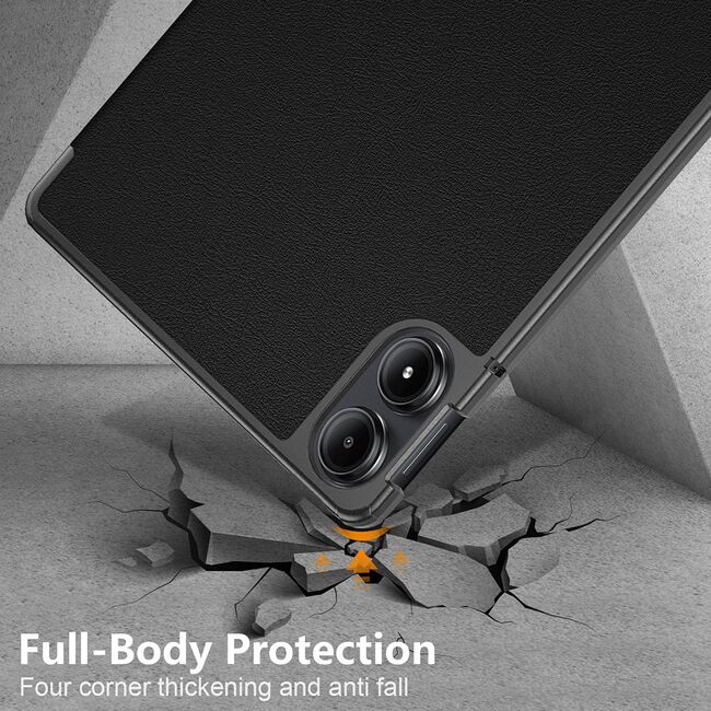 Husa pentru Xiaomi Redmi Pad PRO 12.1 inch UltraSlim de tip stand functie sleep/wake-up, negru