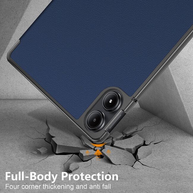 Husa Xiaomi Redmi Pad PRO 12.1 inch UltraSlim de tip stand functie sleep/wake-up, navy blue