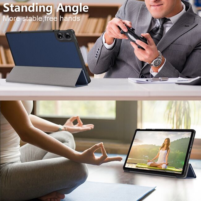 Husa Xiaomi Redmi Pad PRO 12.1 inch UltraSlim de tip stand functie sleep/wake-up, navy blue