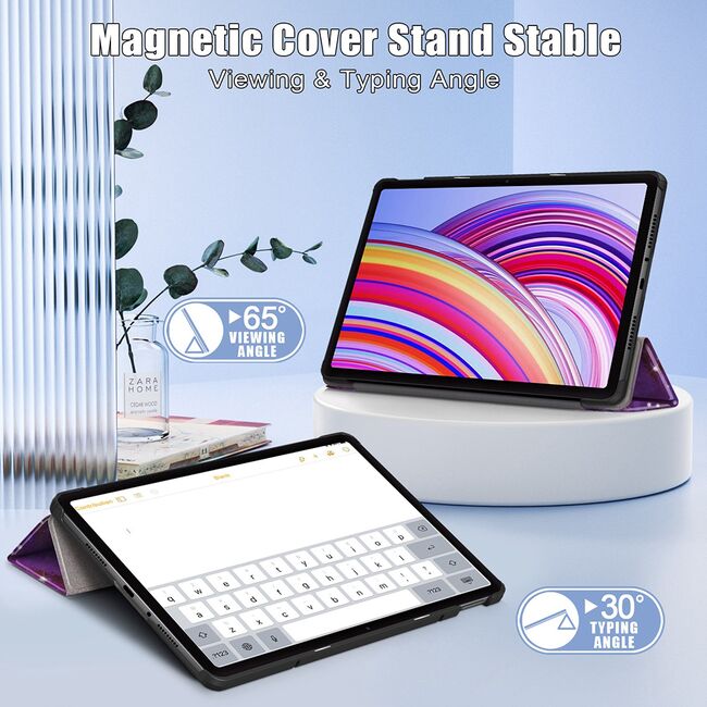 Husa Xiaomi Redmi Pad PRO 12.1 inch UltraSlim de tip stand functie sleep/wake-up, galaxy
