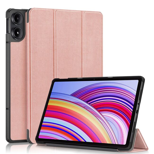 Husa Xiaomi Redmi Pad PRO 12.1 inch UltraSlim de tip stand functie sleep/wake-up, rose gold