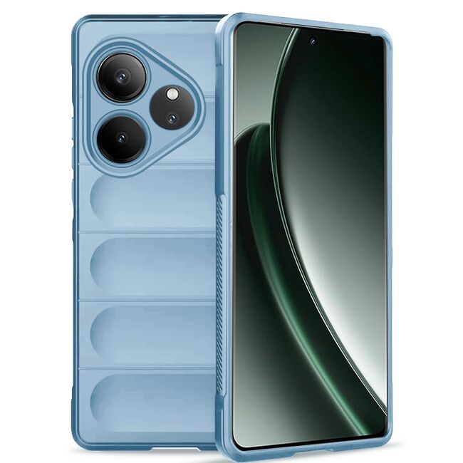 Husa pentru Realme GT 6 / GT 6T Liquid Silicone, Microfibre Lining, Non-Slip Airbag Design, blue