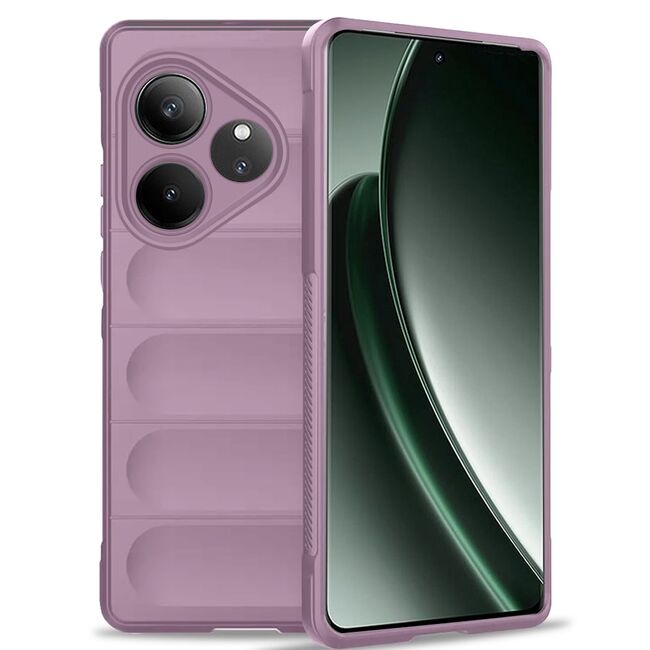 Husa pentru Realme GT 6 / GT 6T Liquid Silicone, Microfibre Lining, Non-Slip Airbag Design, mov